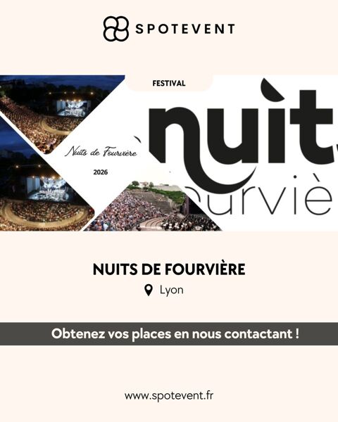 Nuits de Fourviere - Lyon - festival - Concert - Places Lyon 1 (69)