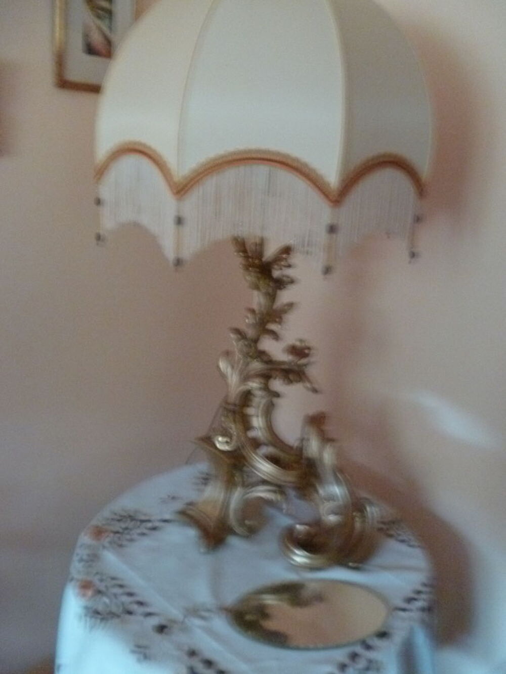 Lampe de salon en bronze (chenet) Dcoration