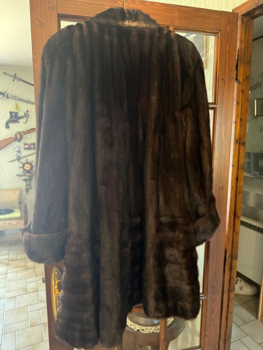 Manteau 3/4 vison marron Vêtements
