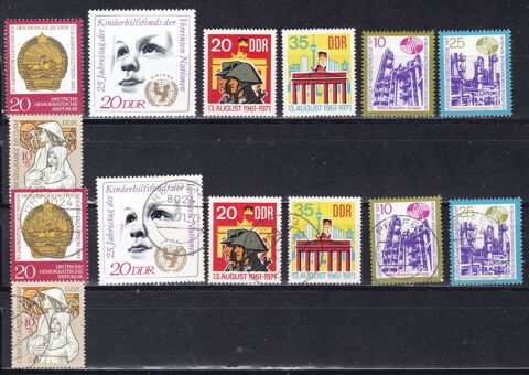 Timbres ALLEMAGNE ORIENTALE-RDA-1971 YT entre 1378 et 1385  1 Paris 1 (75)