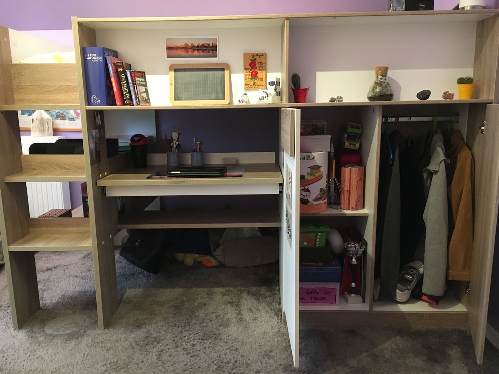 lit combin&eacute; bureau Meubles
