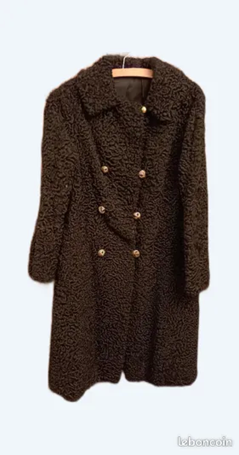 Manteau en astrakan fris&eacute; Vêtements