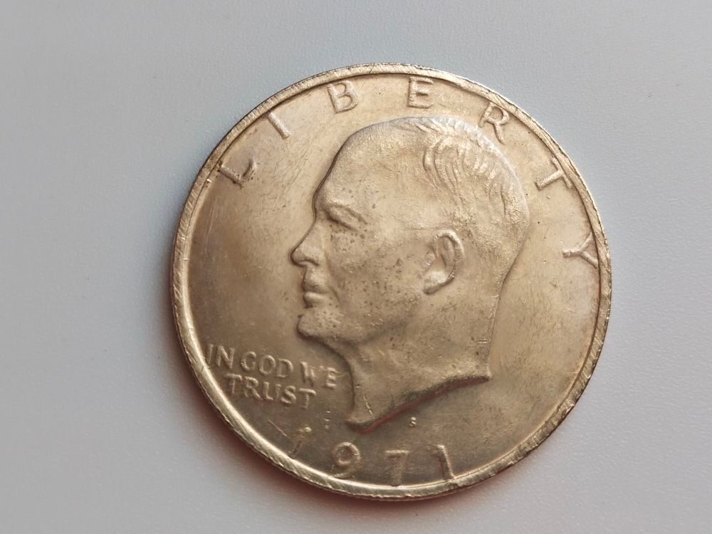 PIECE DES USA EN ARGENT LIBERTY EISENHOWER ANNEE 1971 