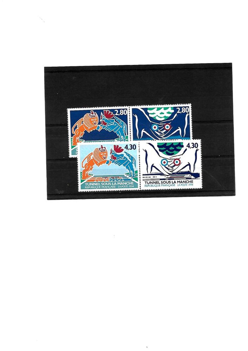 Timbres de FRANCE - S&eacute;ries " Tunnel sous la Manche " 