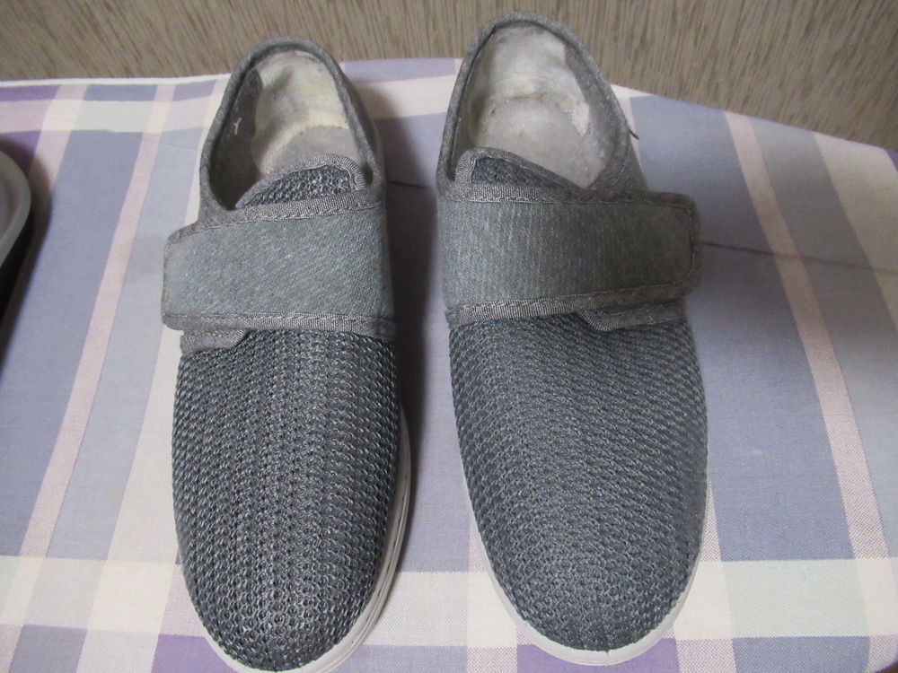 Pantoufle chaussons homme &agrave; scratch pointure 39 Fargeot Chaussures