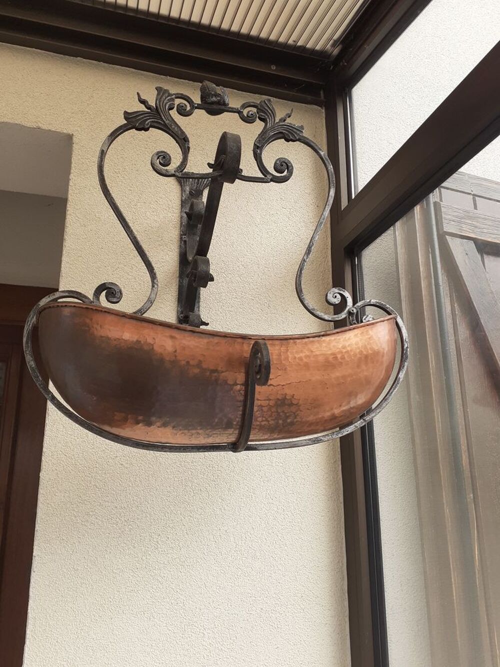 JARDINIERE A SUSPENDRE EN CUIVRE Décoration