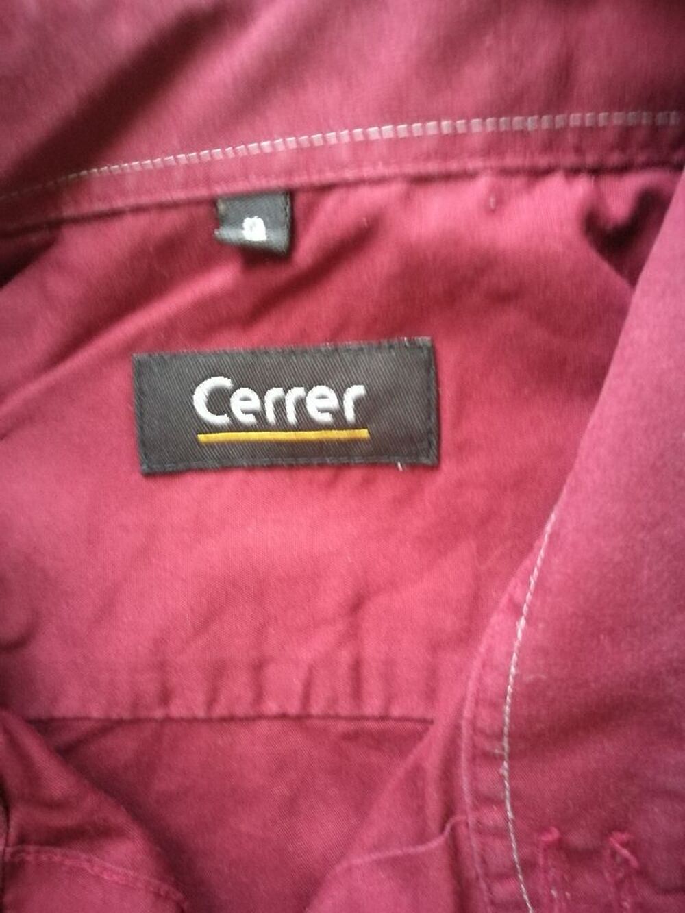 CHEMISE HOMME CERRER T 3 (bordeaux) Vtements