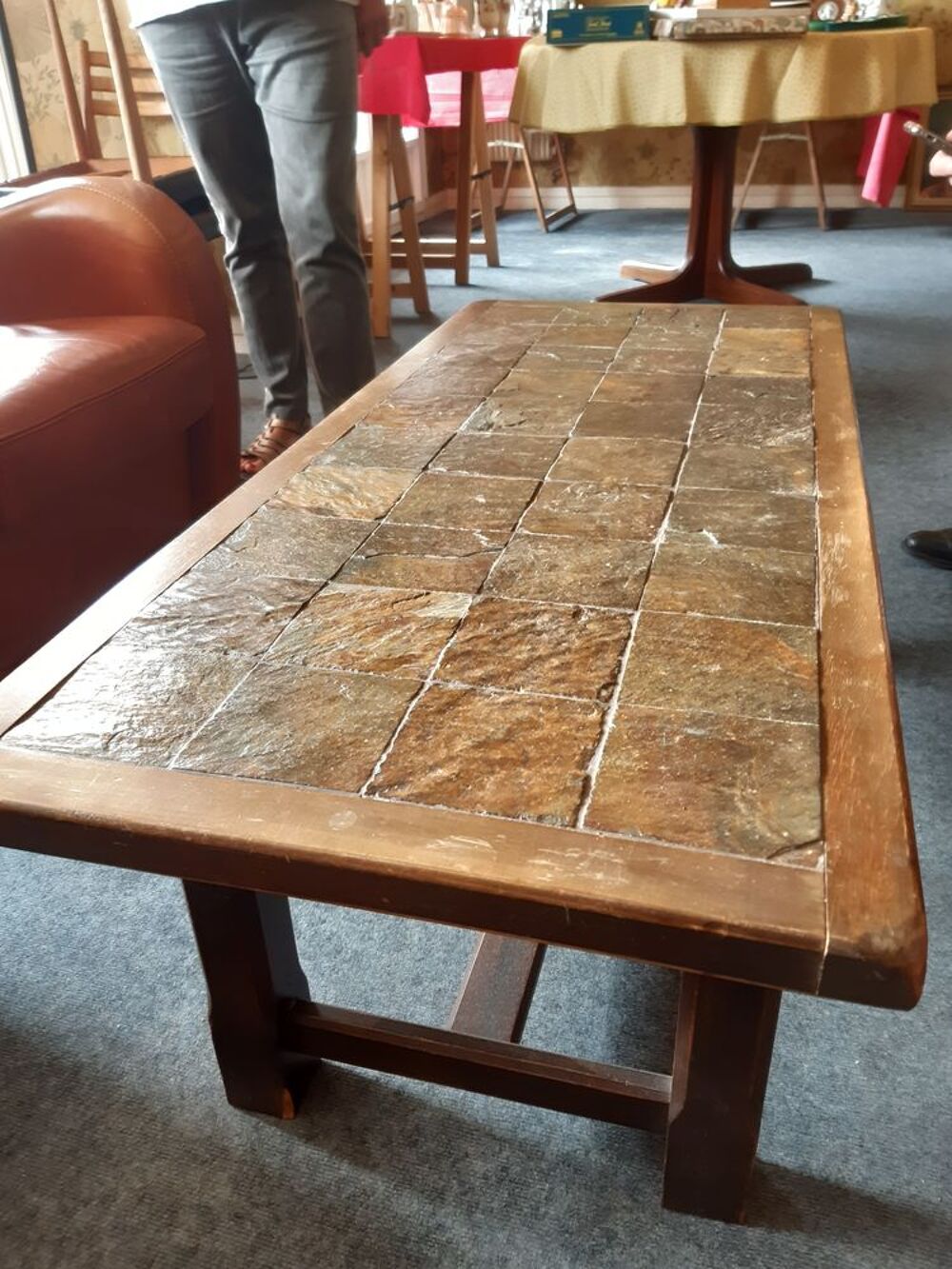 TABLE BASSE DESSUS PIERRE (shiste) Meubles