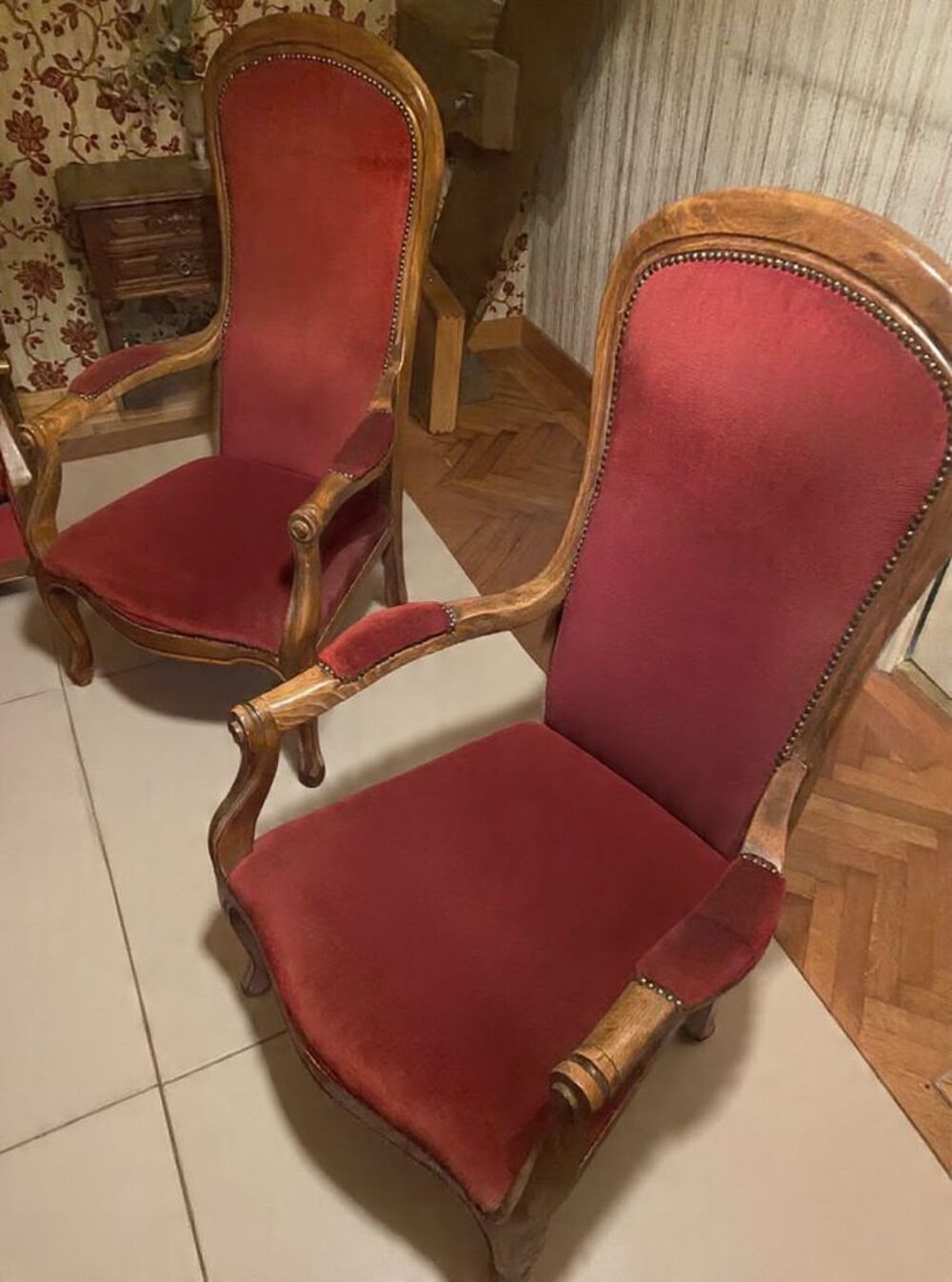 Salon canap&eacute; +2 voltaires+2 fauteuils chaises Meubles