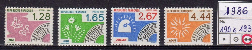 TIMBRES FRANCE 
PREOBLITERES
N** 