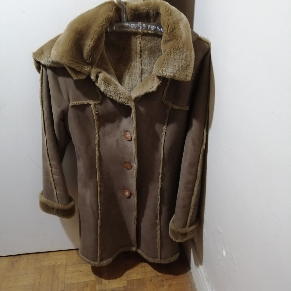 Manteau femme imitation daim et fourr&eacute; Vêtements