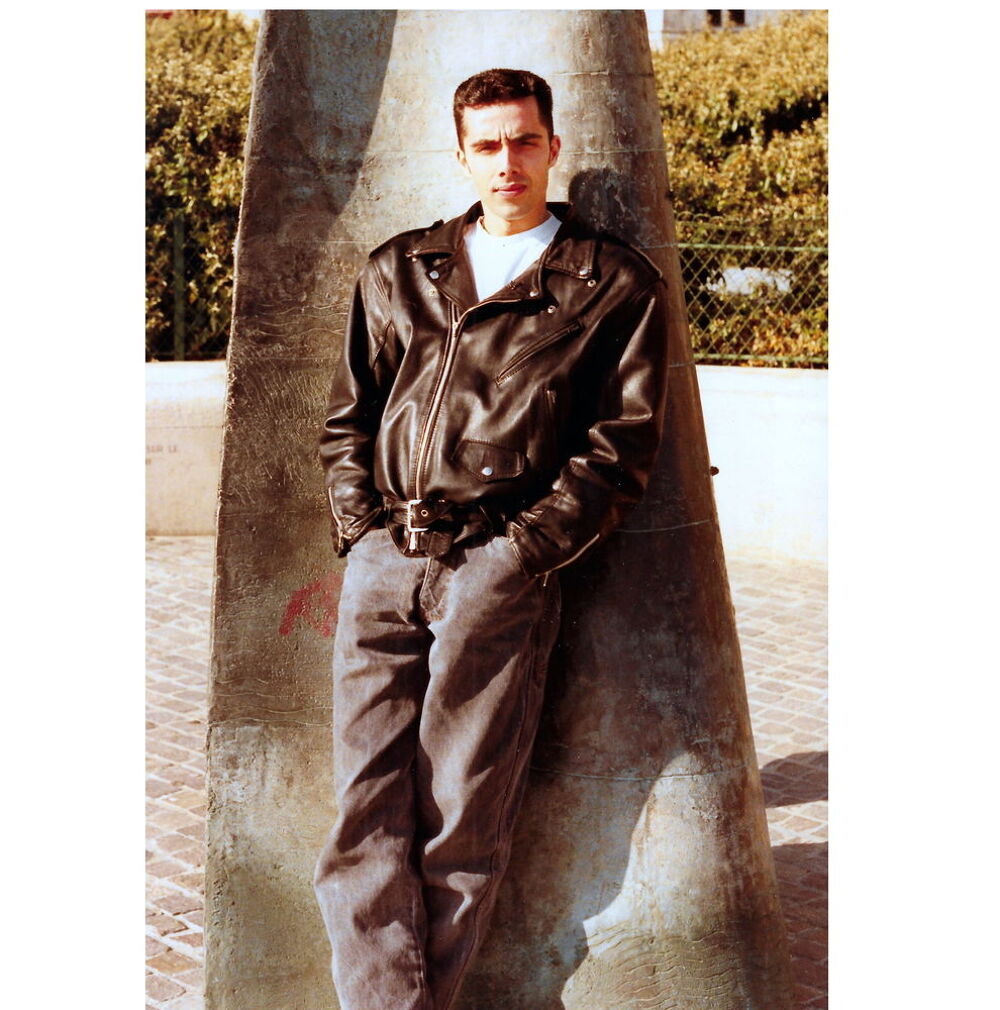 Blouson perfecto cuir vintage 80 T.L Vêtements