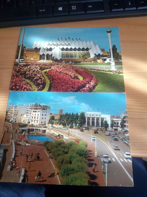 LOT DEUX CARTES POSTALES COULEUR LE CASINO DES SABLES 3 Levainville (28)