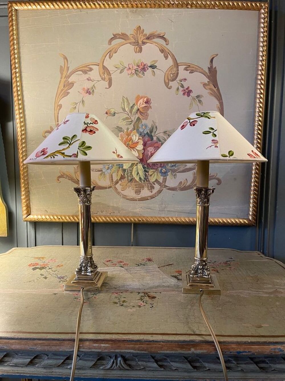 Paire De Petites Lampes Style Empire Décoration