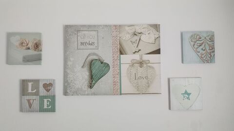Tableaux x5 sur Toile Tendue - Impression  all you need is  12 Maureilhan (34)