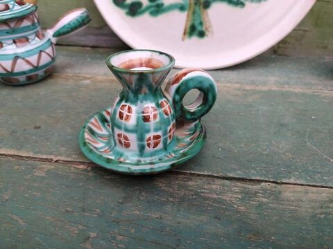 Bougeoir � Main C�ramique Robert Picault Vallauris Poterie 40 Loches (37)