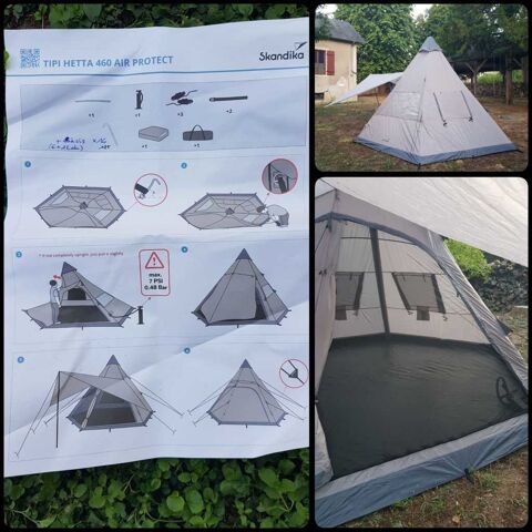 Tente gonflable tipi à  structure gonflable Skandika Tipi Hetta 460 250 Ancy-le-Franc (89)