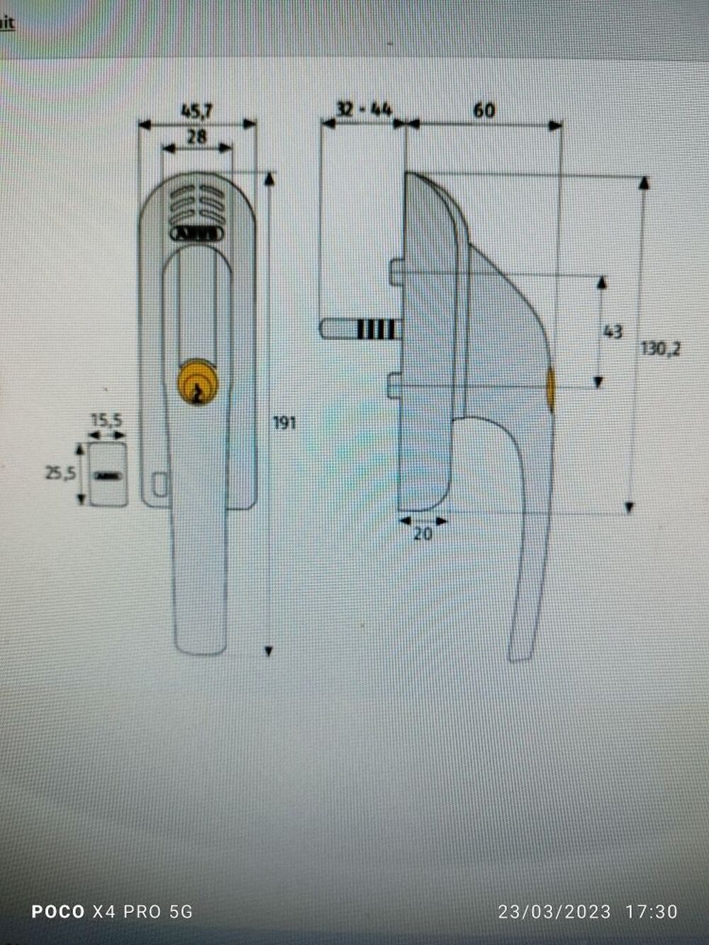 4 poign&eacute;es de fen&ecirc;tre &agrave; clefs ABus FG300a Bricolage