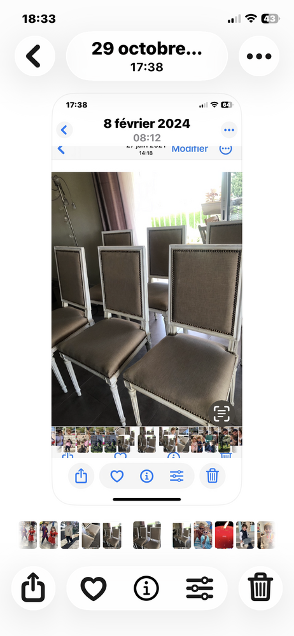 6 chaises style, Louis XVI Meubles