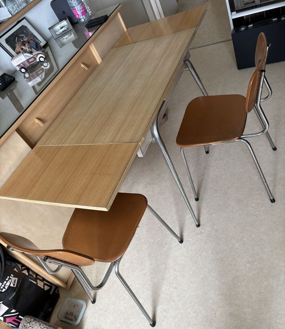 Table formica Vintage extensible avec ses 3 chaises Meubles
