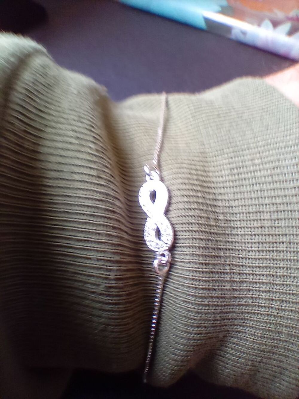 Nouveau Bracelet infini en argent sterling 925 pour femme Bijoux et montres