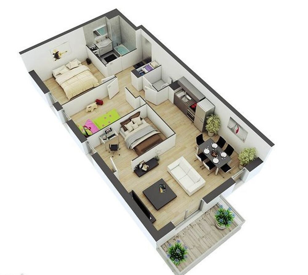 Appartement 3 pièce(s) 108 m²à vendre Paris-19e-arrondissement