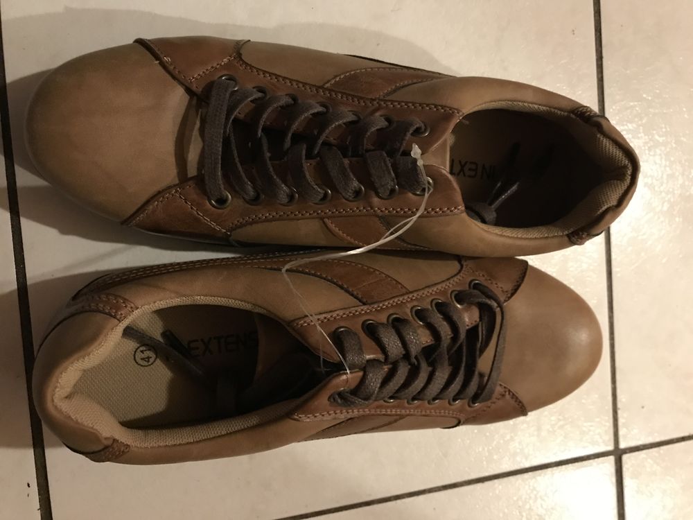 chaussures MARRON 2 tons, en cuir, pointure 41 Chaussures