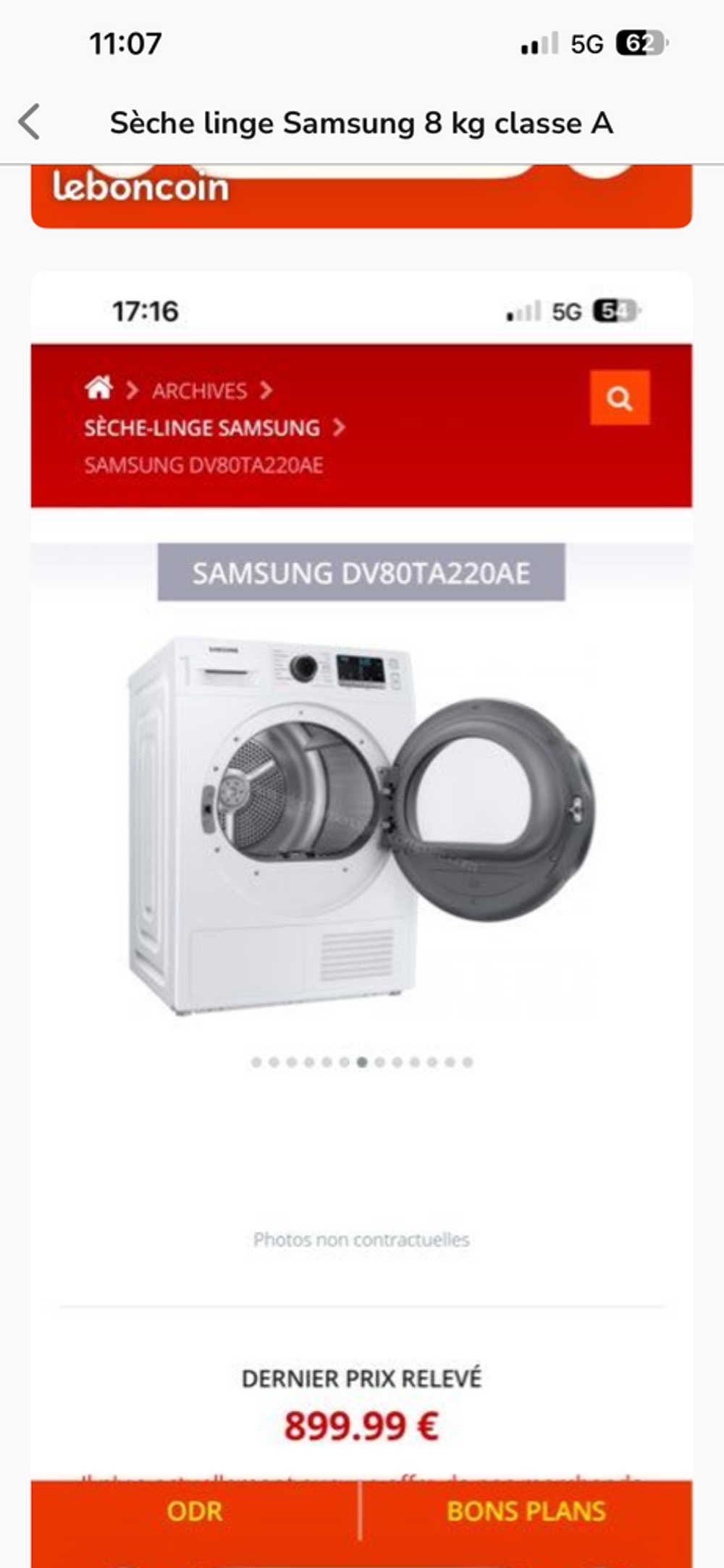 S&egrave;che-linge Electroménager