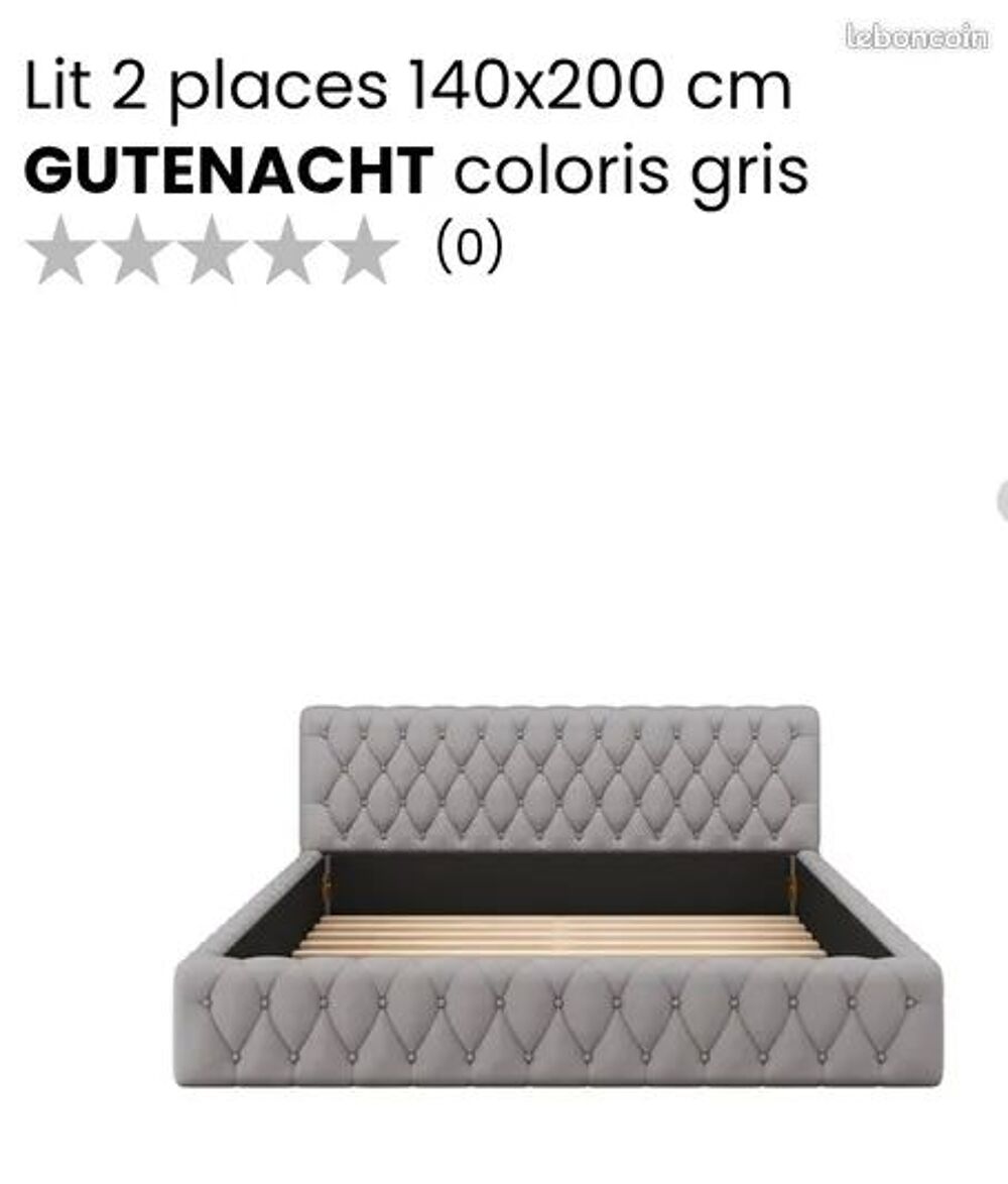 Ensemble lit 140x200 avec matelas &agrave; m&eacute;moire de forme Meubles