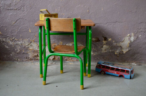 Bureau et chaise enfant vintage lot pupitre ancien 110 Wintzenheim (68)