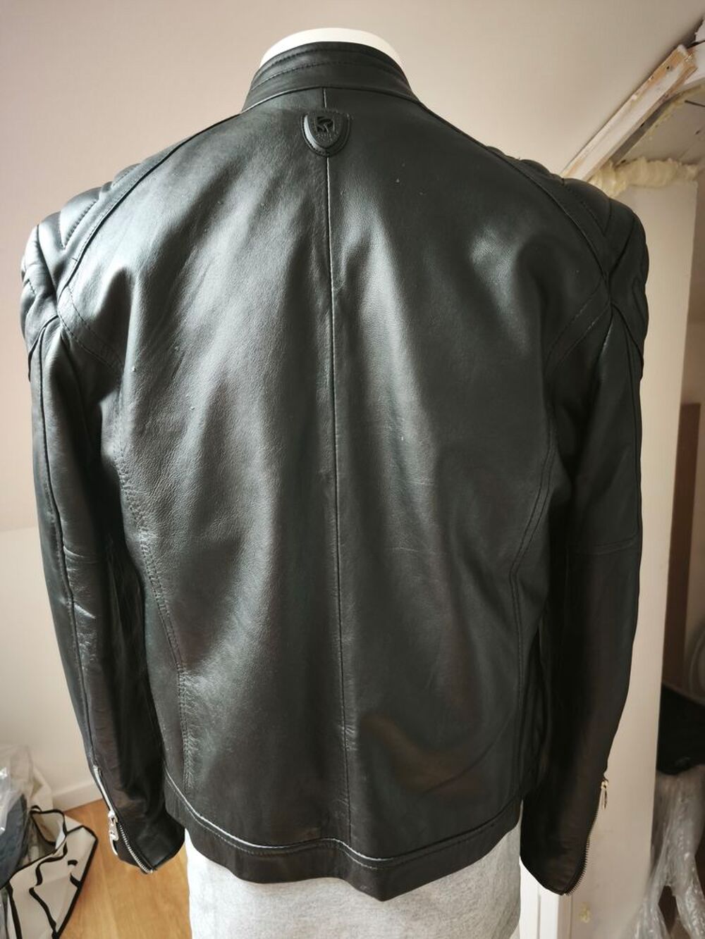 Redskins Veste cuir noir homme T.M Vêtements