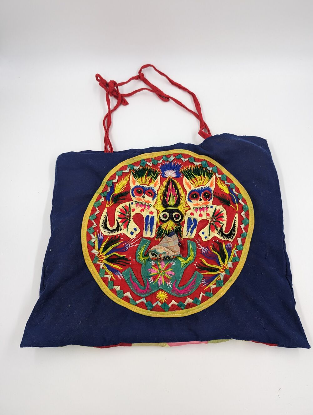 Petit sac de plage en tissus multicolore Maroquinerie