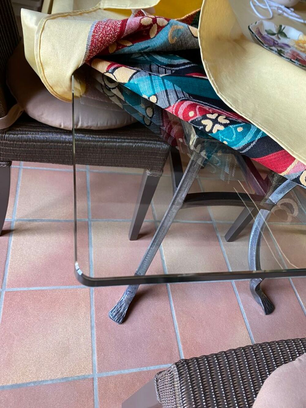 Plateau de table en verre tremp&eacute; biseaut&eacute; (14 mm) ? 90 x 140 Meubles