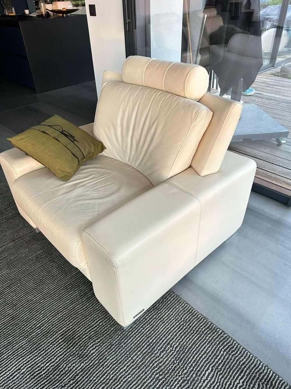 Canap&eacute; / Fauteuil Cuir Blanc Meubles