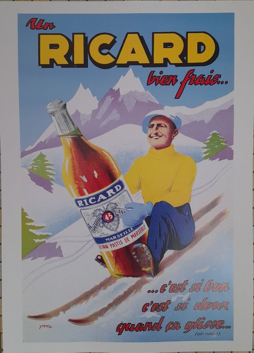 ricard ski - affiche poster Dcoration