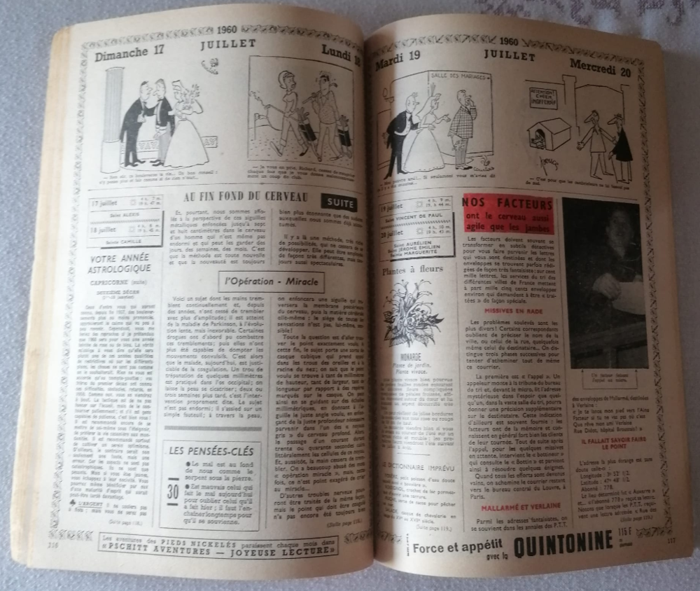 Lot de 5 Almanachs Vermot de 1887 &agrave; 1960 Livres et BD