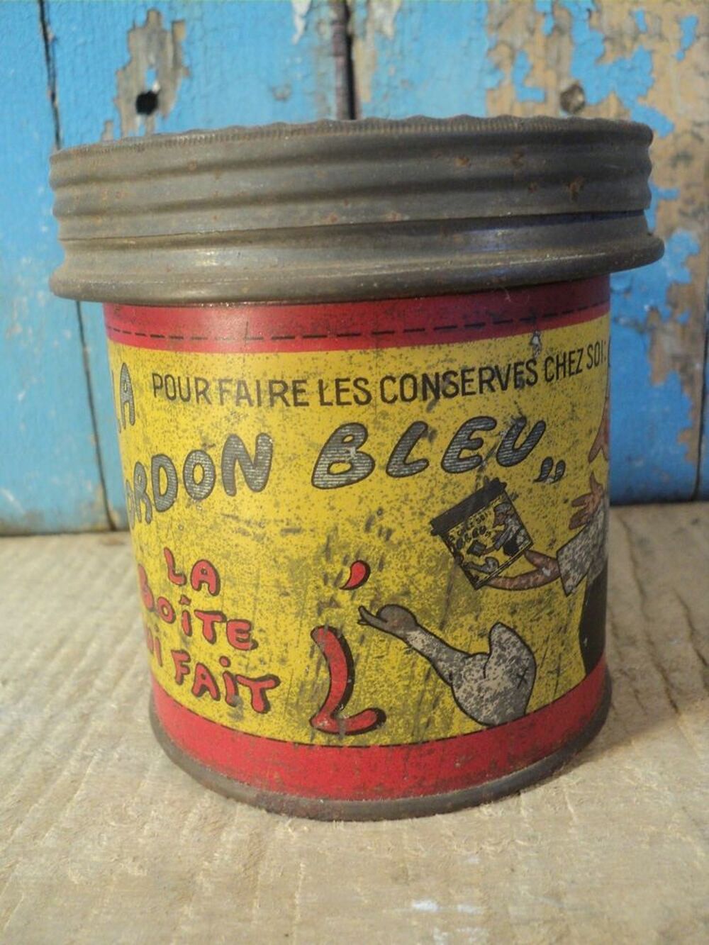 Ancienne Boite de Conserve Publicitaire La Cordon Bleu. 