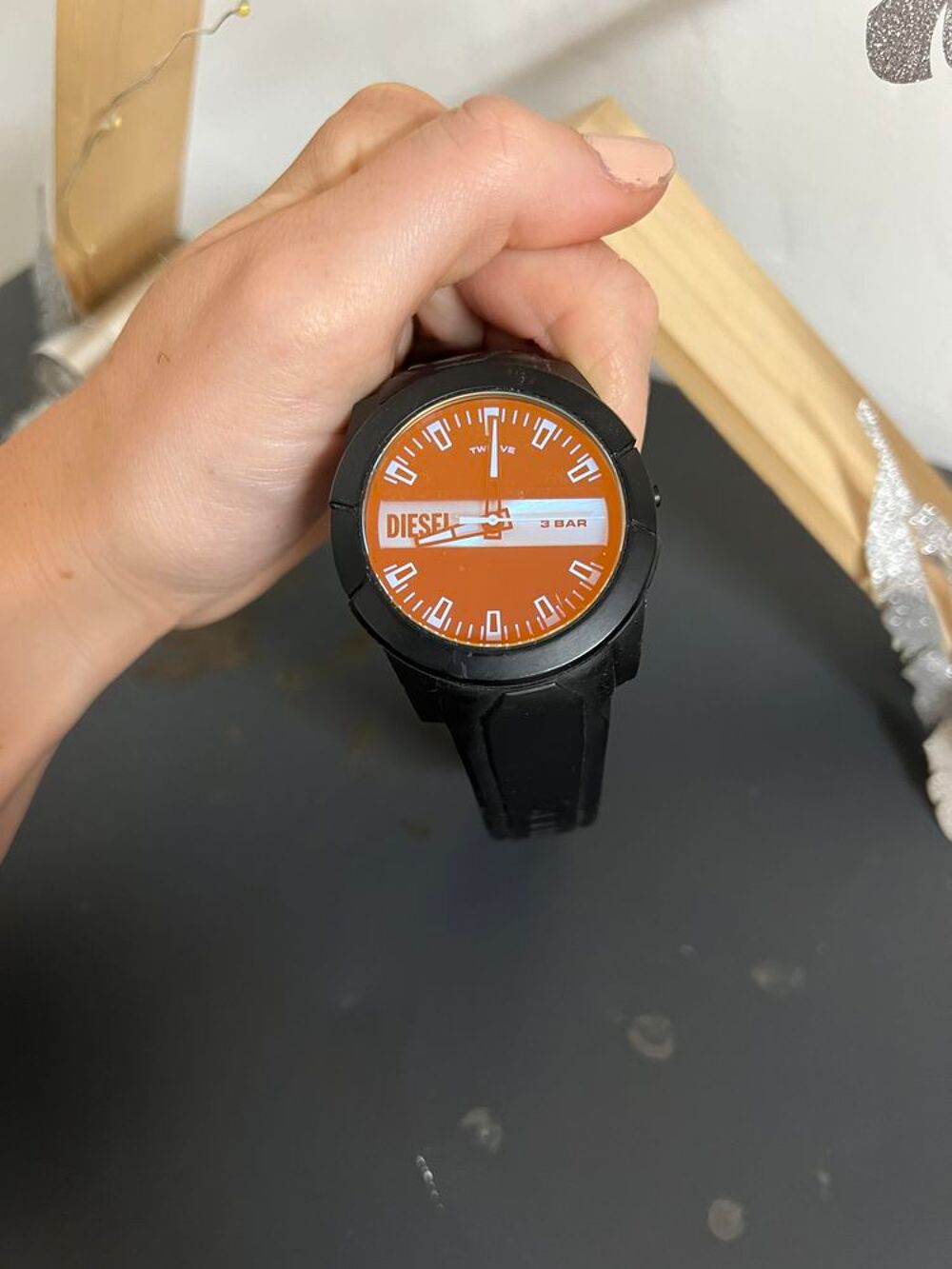 Montre Diesel Double Up silicone noir Bijoux et montres