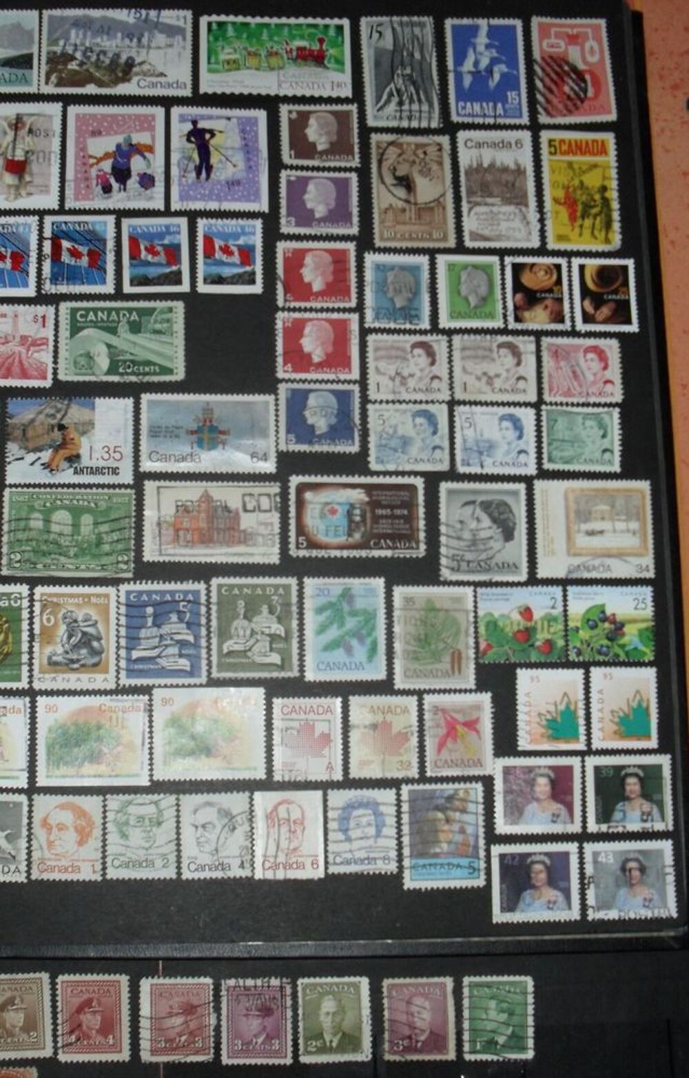 Lot de 162 timbres oblit&eacute;r&eacute;s du CANADA. 