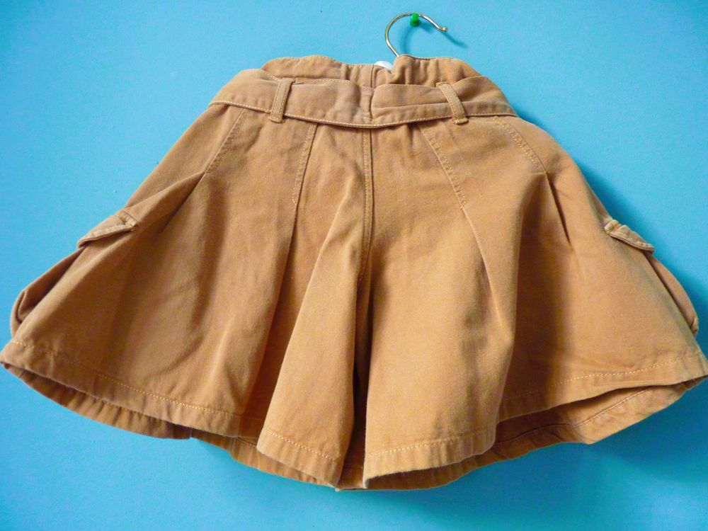 Jupe short fille ceinture Jean Bourget 6 ans beige TBE Vêtements enfants