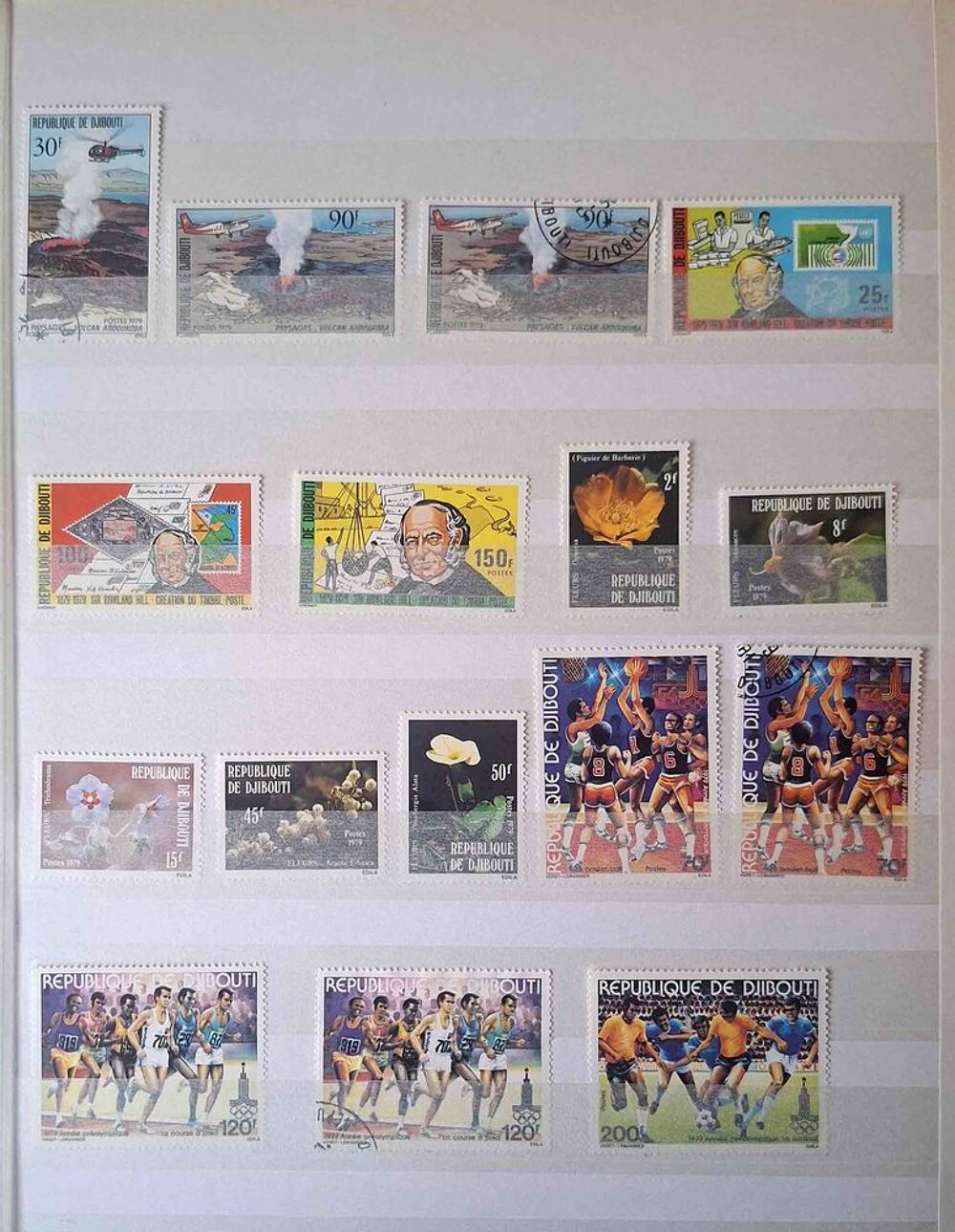 S&eacute;rie de timbres de collection de Djibouti 