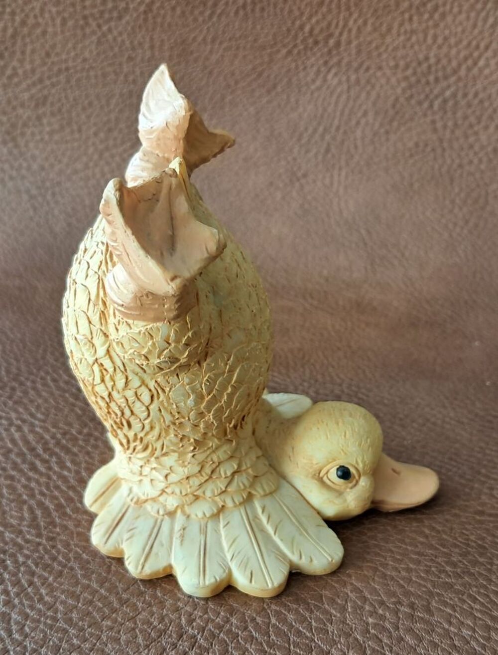 lot de 4 canards humoristiques en r&eacute;sine jaune
d&eacute;taill&eacute;s Décoration