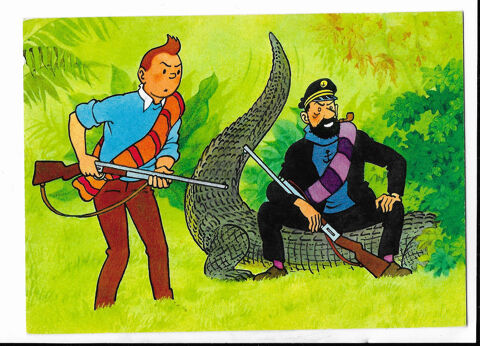 Carte Postale Tintin - Les aventures de Tintin n°16 Ed. YVON 25 Issy-les-Moulineaux (92)