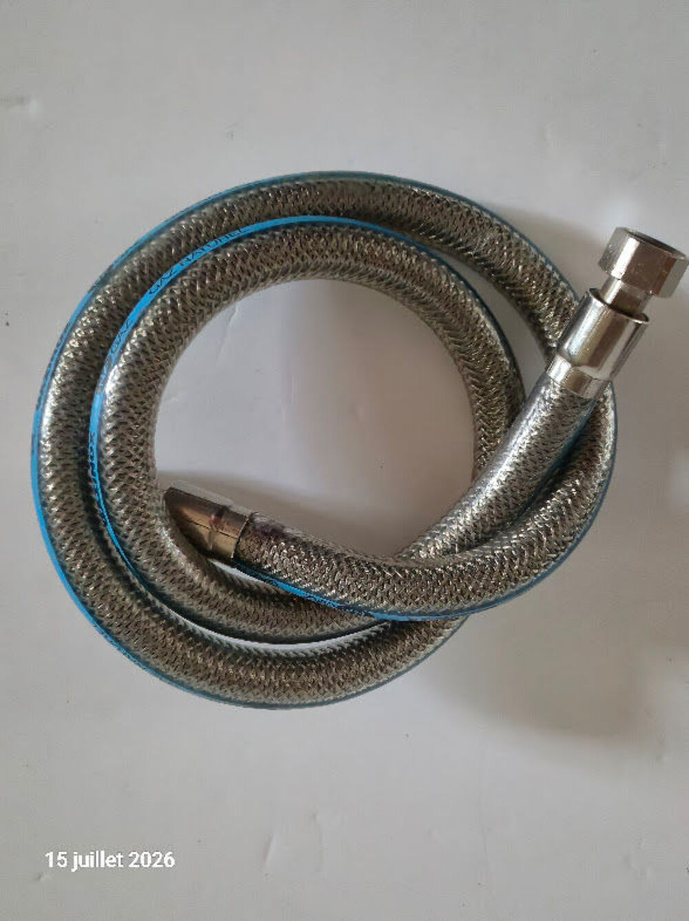 Tuyau flexible inox illimit&eacute; pour gaz de ville , 1.25 m de l Electroménager