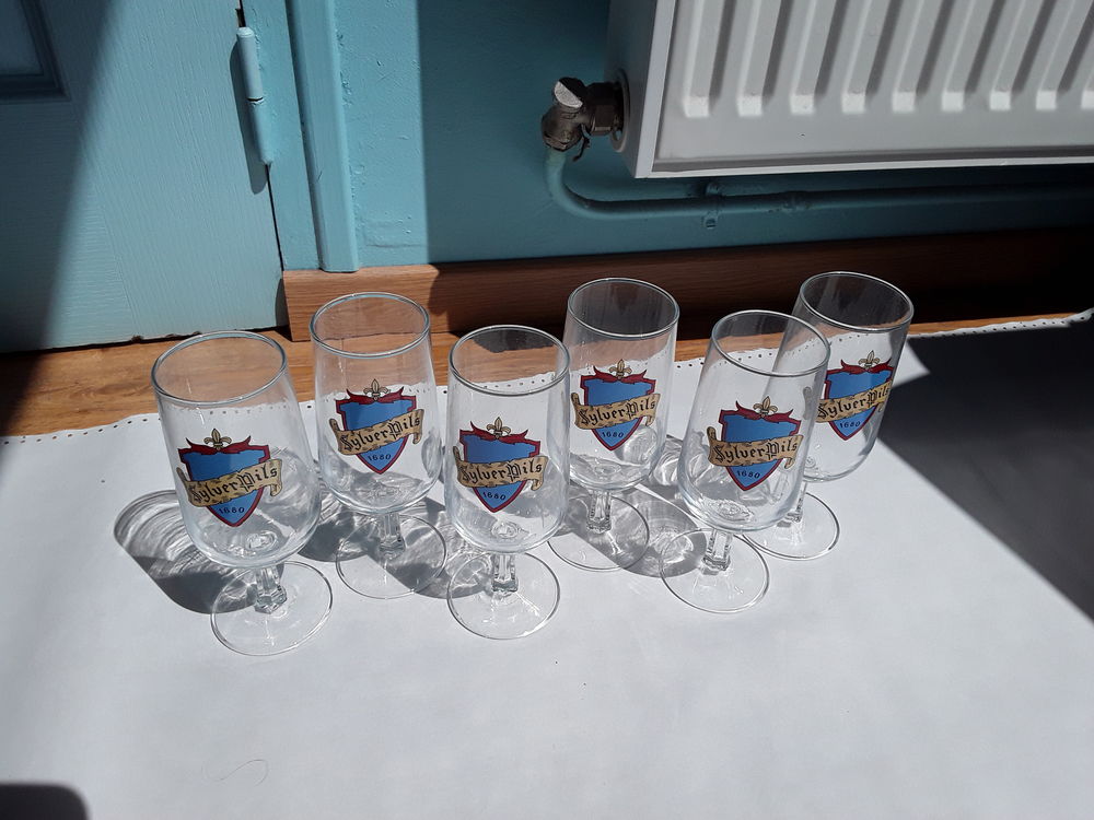 Un de Lot 6 verres a bi&egrave;res Sylverpils 1680 Décoration