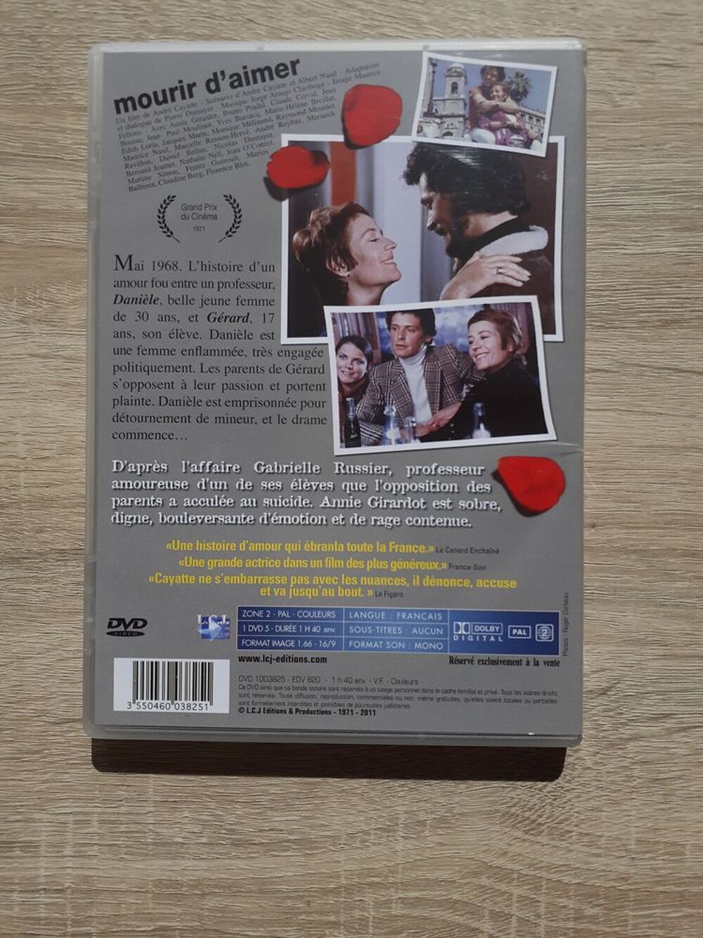 DVD &quot; Mourir d' AIMER &quot; . DVD et blu-ray