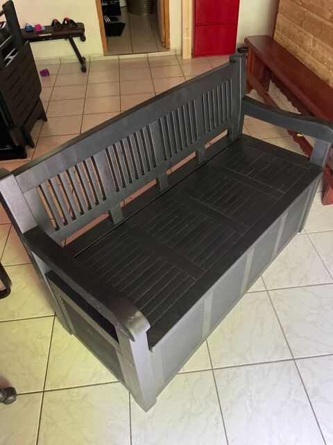 Banc jardin noir 40 Bouillante (97)