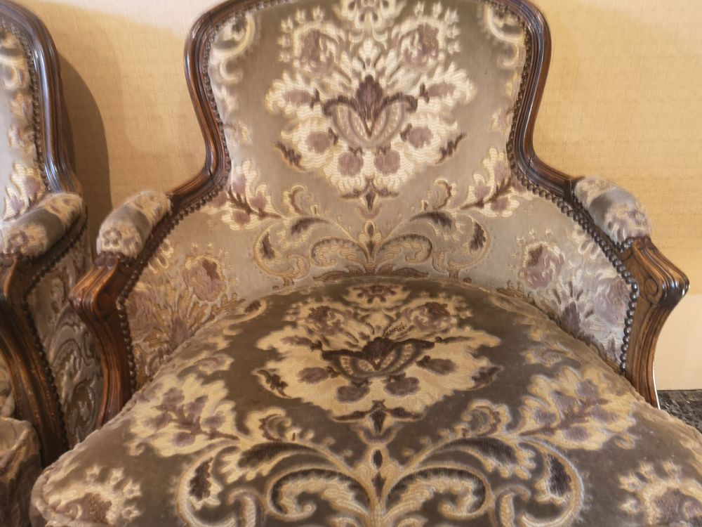 Paire de fauteuils berg&egrave;res style Louis XV Meubles