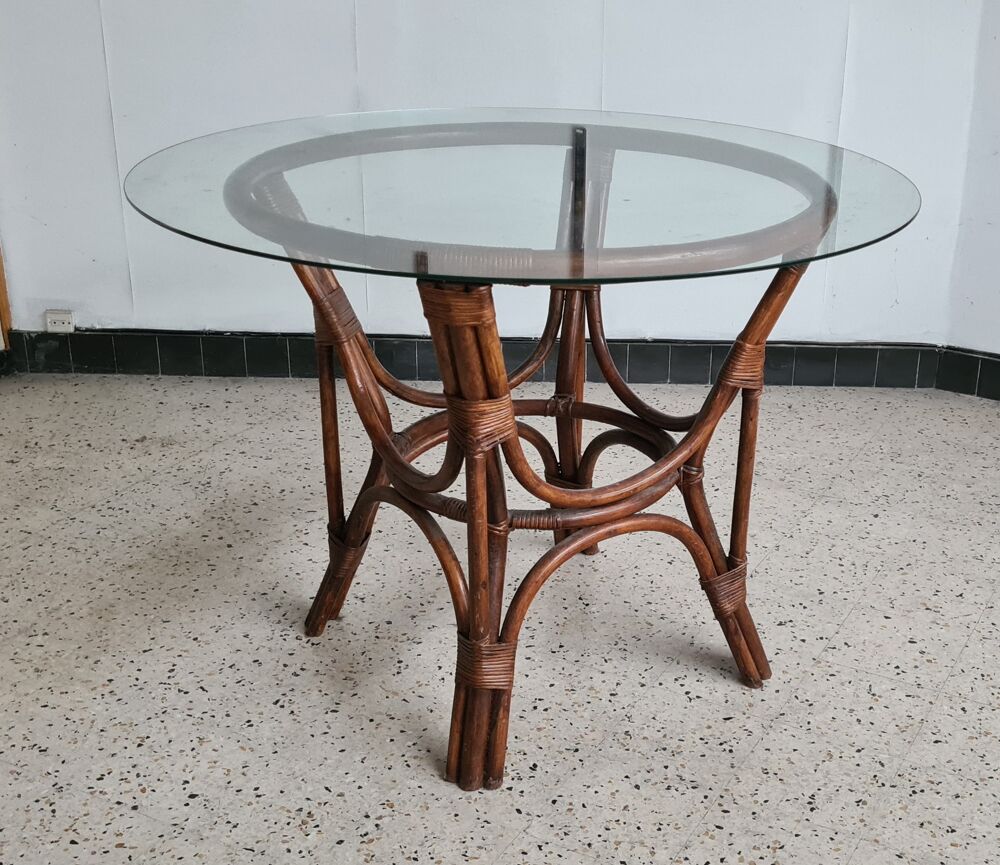 Table rotin Meubles