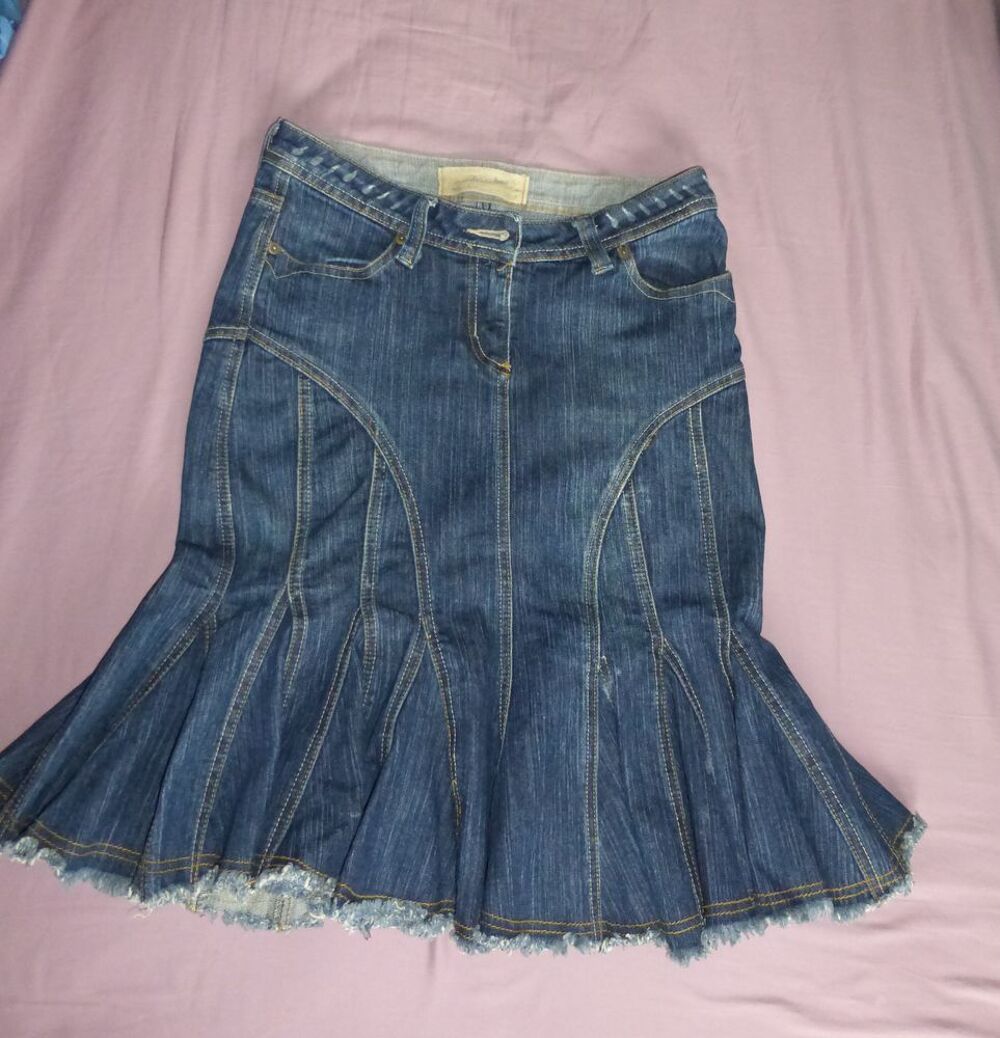 JUPE trapeze JEAN BLEU FONCE - 38 Vêtements